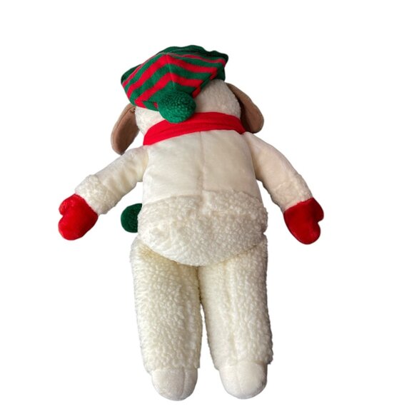 Sherri Lewis Lamb Chop Plush Toy 22" Christmas Hat Scarf 100% Soft Cuddly - Picture 4 of 7